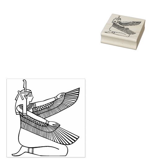 Egyptische godin kunststempel rubberstempel (Gestempeld)