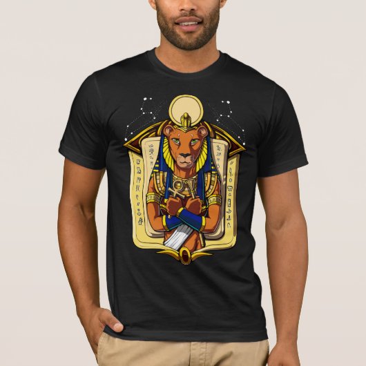 Egyptische godin Lioness Sekhmet God Bastet T-shirt (Voorkant)