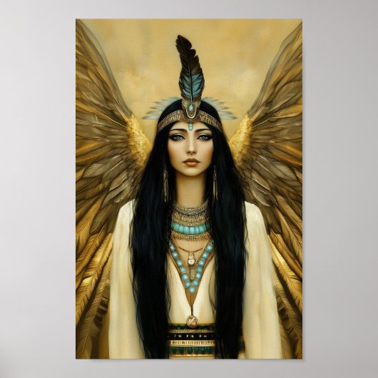 Egyptische Godin Maat Fantasy Art Poster (Voorkant)