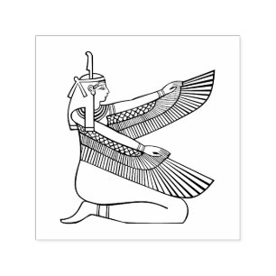 Egyptische godin Maat Graf van Nefertari Nefertiti Zelfinktende Stempel