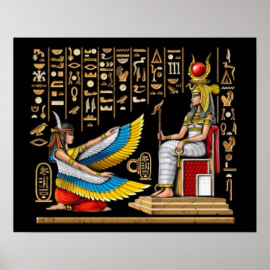 Egyptische godin Maat Isis Poster (Voorkant)