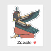 Egyptische godin Maat met vleugels Sticker (Vel)