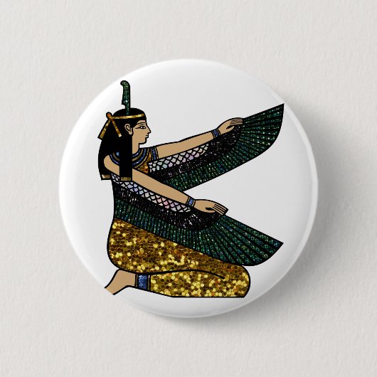 egyptische godin ronde button 5,7 cm (Voorkant)