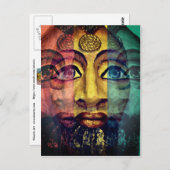 Egyptische godin Warrior Briefkaart (Voorkant / Achterkant)