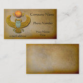 Egyptische Gold Scarab Visitekaartje (Voorkant / Achterkant)