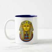 Egyptische Golden Pharaoh & Ankh Tweekleurige Koffiemok (Links)