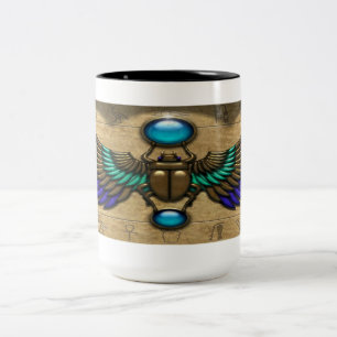 Egyptische Golden Scarab Coffee-Mok Tweekleurige Koffiemok