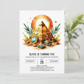 Egyptische gouden Boho piramides Verjaardag Kaart (Staand voorkant)