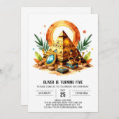 Egyptische gouden Boho piramides Verjaardag Kaart (Voorkant / Achterkant)