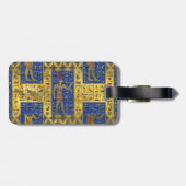 Egyptische gouden symbolen op Lapis Lazuli Bagagelabel (Achterkant horizontaal)