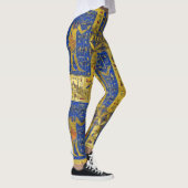 Egyptische gouden symbolen op Lapis Lazuli Leggings (Rechts)