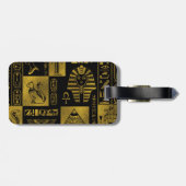 Egyptische goudhiërogliefen en collage voor symbol bagagelabel (Achterkant horizontaal)