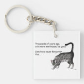 Egyptische Grijze Tabby Cat Sleutelhanger (Voorkant)