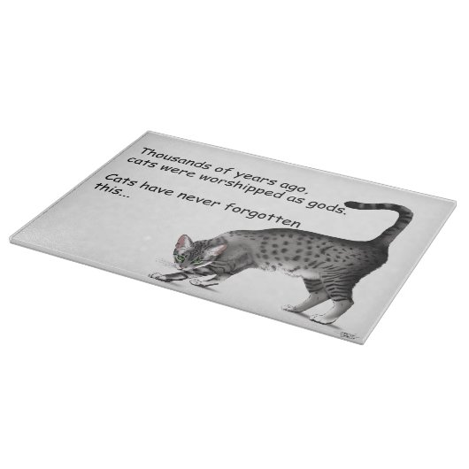 Egyptische Grijze Tabby Cat Snijplank (Hoek)