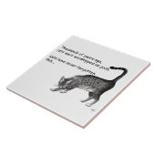 Egyptische Grijze Tabby Cat Tegeltje (Zijkant)