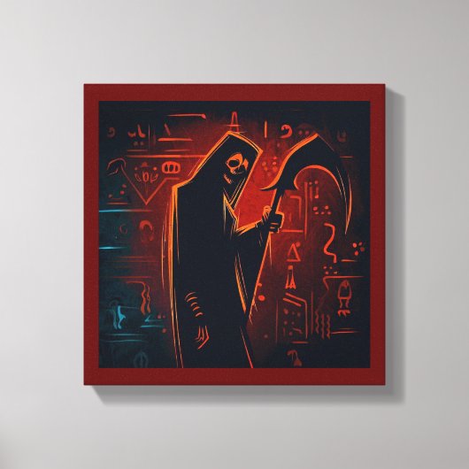 Egyptische Grim Reaper Halloween 2 Canvas Afdruk (Voorkant)