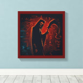 Egyptische Grim Reaper Halloween 2 Canvas Afdruk (Insitu (Houten vloer))