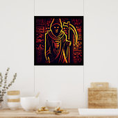 Egyptische Grim Reaper Halloween 3 Poster (Keuken)