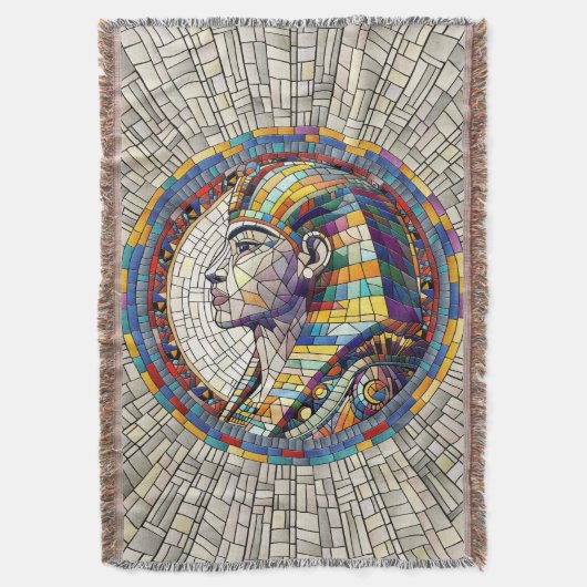 Egyptische Grote Sfinx - Mozaïekkunst Deken (Voorkant Verticaal)