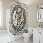 Egyptische Grote Sfinx - Mozaïekkunst Douchegordijn (In situ)
