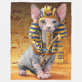 EGYPTISCHE HAARLOZE KAT FLEECE DEKEN