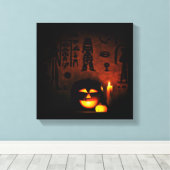 Egyptische Halloween 1 Canvas Afdruk (Insitu (Houten vloer))