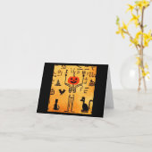 Egyptische Halloween 4 Kaart (Gele Bloem)