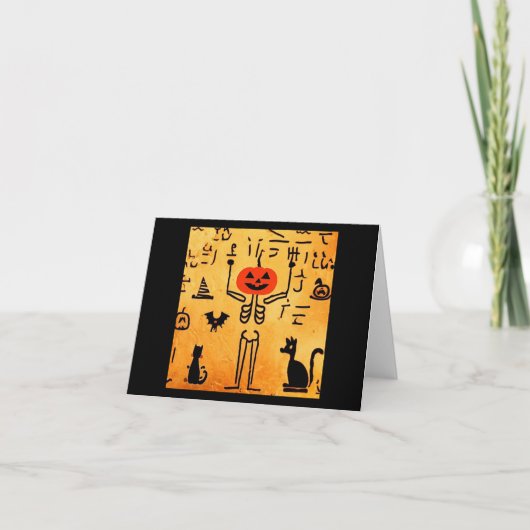 Egyptische Halloween 4 Kaart (Voorkant)