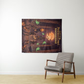 Egyptische Halloween-achtergrond Wandkleed (In Situ (horizontaal))