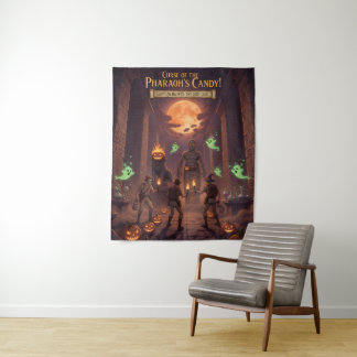 Egyptische Halloween-achtergrond Wandkleed