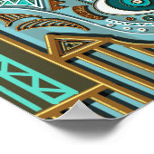 Egyptische hamsa en hamsa van Fatimah Poster (Hoek)