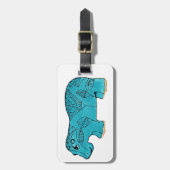 Egyptische Happy Hippo Bagagelabel (Voorkant verticaal)