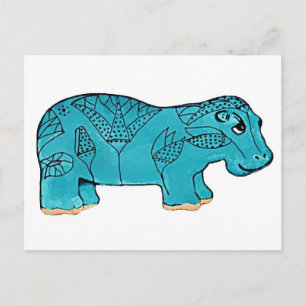 Egyptische Happy Hippo Briefkaart
