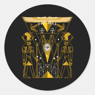 Egyptische Heilige Geometrie Horus Heru Ronde Sticker