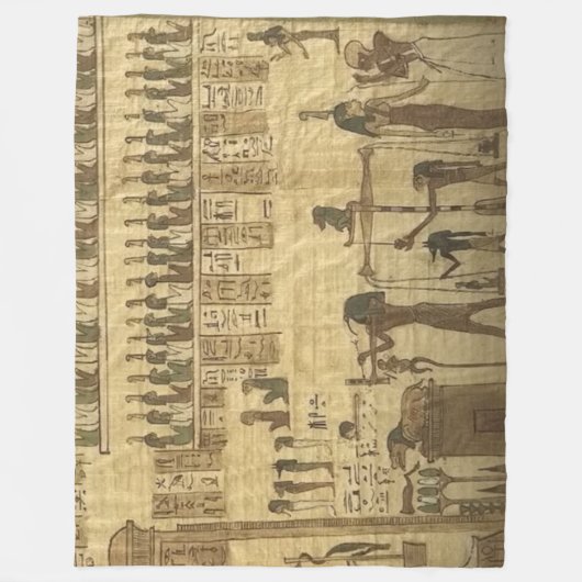 EGYPTISCHE HEIROGLYPHICS FLEECE DEKEN (Voorkant)