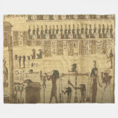 EGYPTISCHE HEIROGLYPHICS FLEECE DEKEN (Voorkant (Horizontaal))