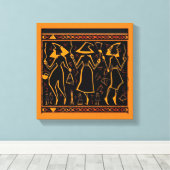 Egyptische Heksen Halloween 4 Canvas Afdruk (Insitu (Houten vloer))