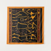 Egyptische heksen Halloween 4 Wandkleed (Voorkant (horizontaal))