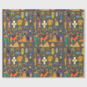 Egyptische Hiërarchie voor Symbool Patroon Cadeaupapier (Vlak)