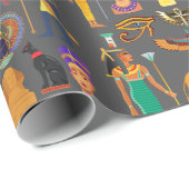 Egyptische Hiërarchie voor Symbool Patroon Cadeaupapier (Rol Hoek)