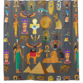 Egyptische Hiërarchie voor Symbool Patroon Douchegordijn (Voorkant)