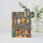 Egyptische Hiërarchie voor Symbool Patroon Feestdagenkaart (Staand voorkant)
