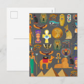 Egyptische Hiërarchie voor Symbool Patroon Feestdagenkaart (Voorkant / Achterkant)