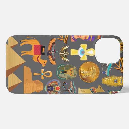 Egyptische Hiërarchie voor Symbool Patroon iPhone Hoesje (Achterkant horizontaal)