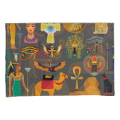 Egyptische Hiërarchie voor Symbool Patroon Kussensloop (Voorkant-Rechts)