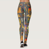 Egyptische Hiërarchie voor Symbool Patroon Leggings (Achterkant)