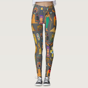 Egyptische Hiërarchie voor Symbool Patroon Leggings