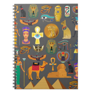 Egyptische Hiërarchie voor Symbool Patroon Notitieboek