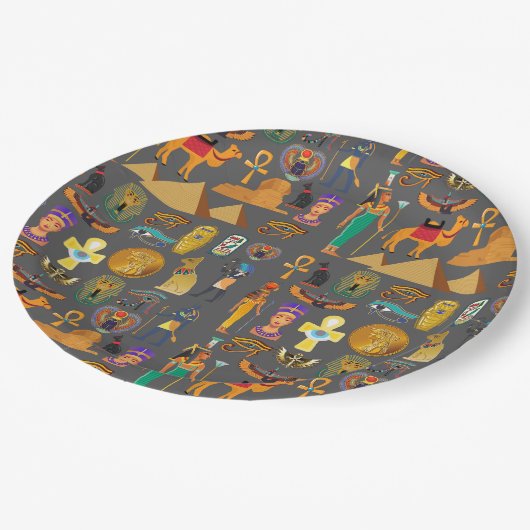 Egyptische Hiërarchie voor Symbool Patroon Papieren Bordje (Gekanteld)