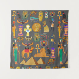 Egyptische Hiërarchie voor Symbool Patroon Wandkleed